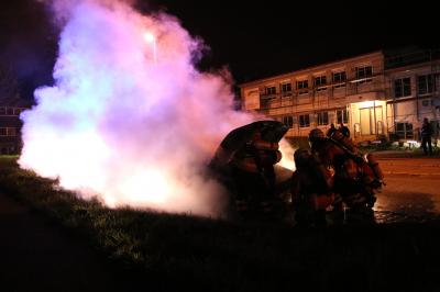 Backnang: Fahrzeug brennt im Industriegebiet